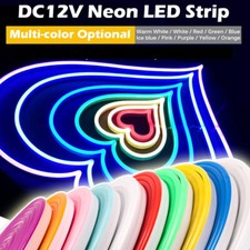5M LED Strip Light DC 12V Neon Flex Rope Light Waterproof Flex Outdoor Lighting