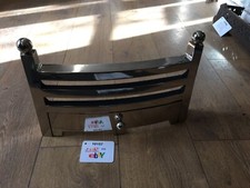 J DAY 10157 16” BAUHAUS Polished Modern Fire Front Gas Fret Cast Iron JD1064-SR1