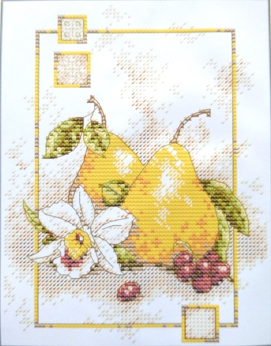 Pears flower berry pre - pears, pre-printed