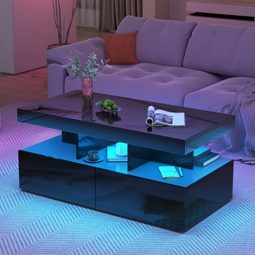 Coffee table with - led, high