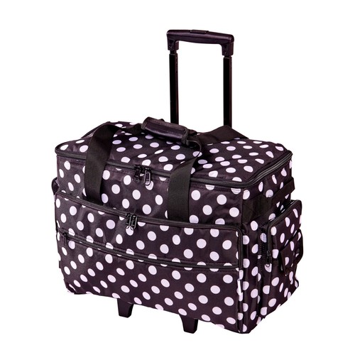 Black and white spot sewing - black,