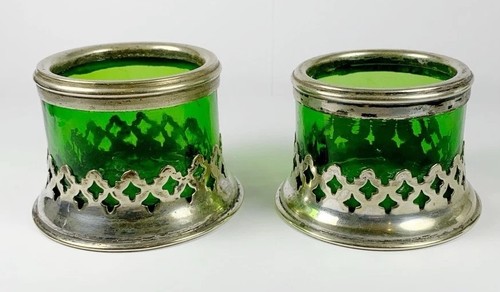 Pair victorian silver plated - pair,