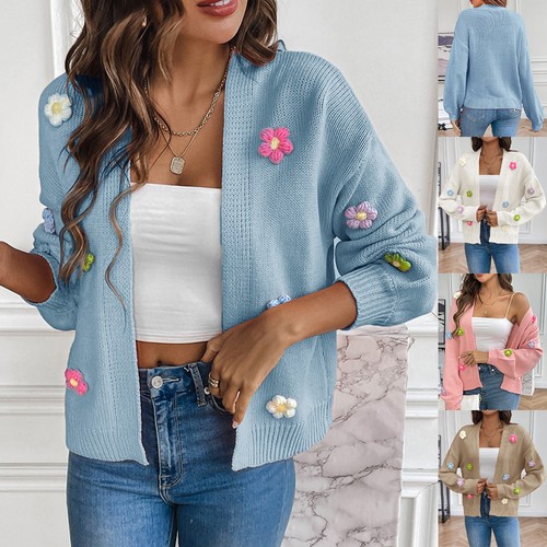 Ladies flowers knitted - uk,