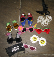 Fancy Dress Sunglasses Glasses Joblot Bundle +Flapper Headband Necklace Bracelet