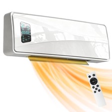 HOMCOM 2000W Ceramic Electric Heater Wall-mounted with Fan, Timer, White