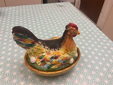 very rare hen on nest egg holder