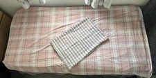Flannelette Pink / Grey Check Reversible Single Duvet Cover and Pillow Case Set