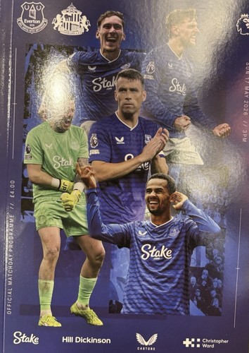 Everton sunderland programme - everton,