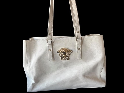 Versace medusa leather bag - versace,