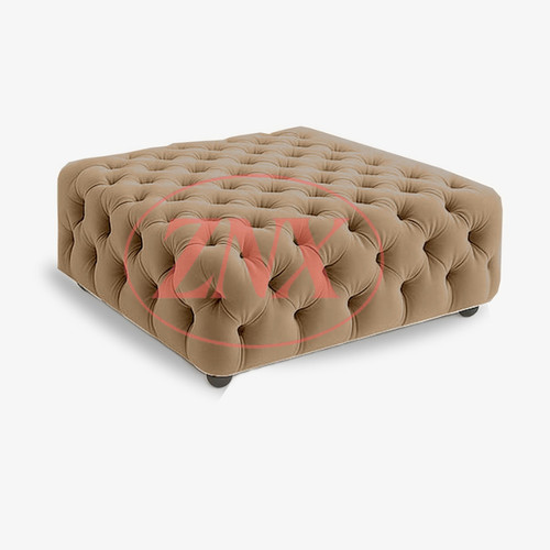 Diamond tufted velvet ottoman - diamond,