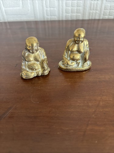 Two vintage brass - vintage, buddha