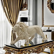 Majestic Walking Lion Statue-