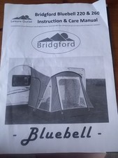 Bridgford Bluebell 260 Porch Caravan Awning In Great Condition.  Awning Only.
