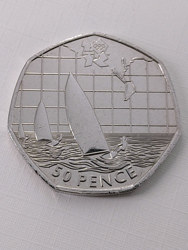 2011 50p sailing olympic - sailing, coin