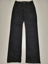 Z697 WOMENS LEVI'S DEMI CURVE BLACK ZIPPED STRAIGHT DENIM JEANS UK 10 W28 L32