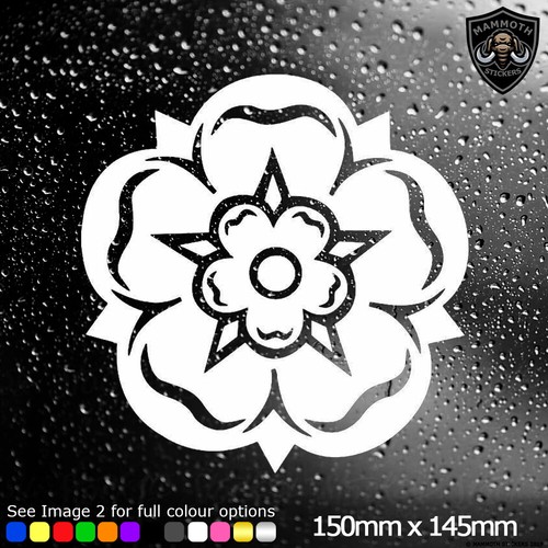Yorkshire rose car sticker - car,