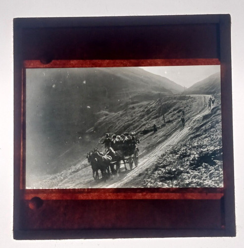 Antique glass magic lantern - antique,