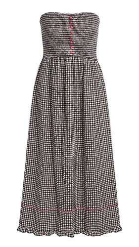 Women maxi dress gingham - women's,