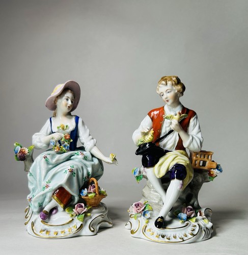 Antique sitzendorf pair german - antique,