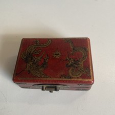 Vintage Domino Set Chinese Red