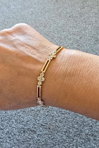 Diamond set bracelet 18ct - diamond, bracelet,