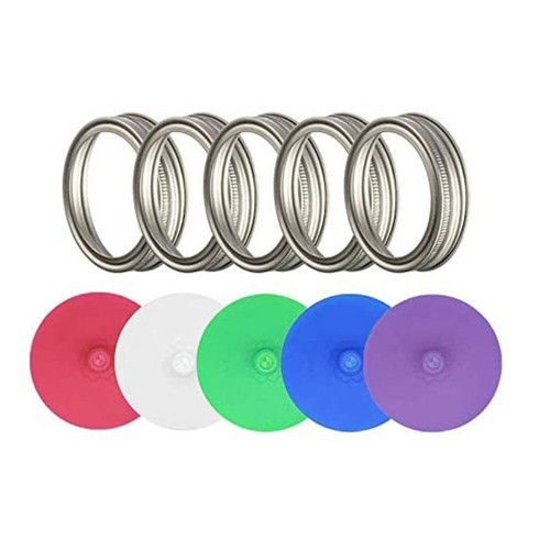 5pcs silicone mason jar lids - 5pcs,