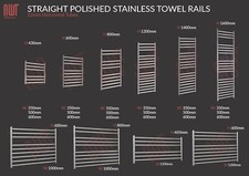 Heated Bathroom Radiator Designer Towel Rail Ladder Warmer (All Finishes)