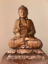 Large Wooden Buddha Statue