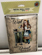METAL WALL SIGN Alice in