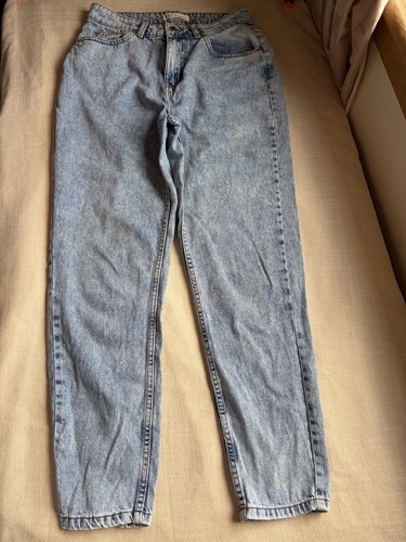 Stonewashed denim mom - denim, jeans