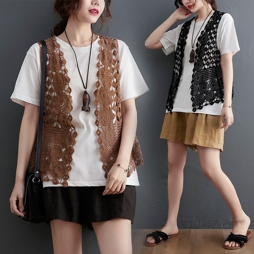 Lady crochet waistcoat tank - lady,