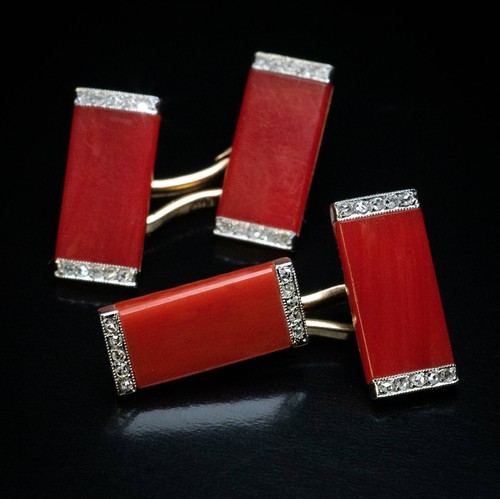 French art deco - coral, and