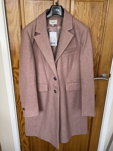 Next ladies pink lined long - next,