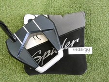 TaylorMade Spider S Navy Single Bend 35" Putter with Spider Tour Headcover 