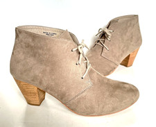 Ladies Peacocks Brown/Mink faux suede High Heel Lace-up Ankle Boots Size UK 6