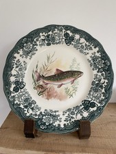 Set of 4 Vintage Royal Worcester Palissy Game Series Fish 10" Dinner Plates