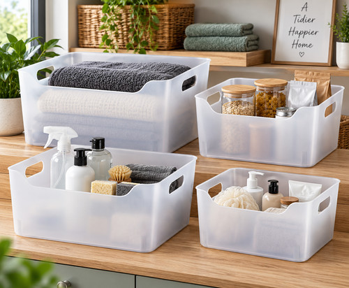 Frosted plastic storage - frosted,