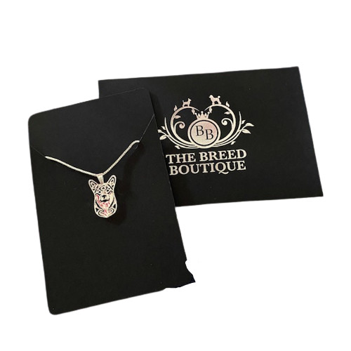 Corgi pendant with silver - corgi,