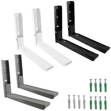 Microwave Brackets Wall Mounted Extendable Bracket Mountable Black Silver White