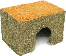 NATURALS CARROT COTTAGE MEDIUM SMALL ANIMAL HOUSE EDIBLE HIDE CAGE HUTCH HOUSE