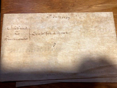 1737 vellum document lease - 1737,