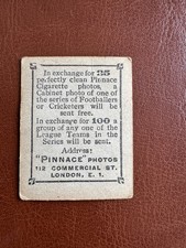 Pinnace Cigarette Card D. J. Bond Wimbledon 1920s