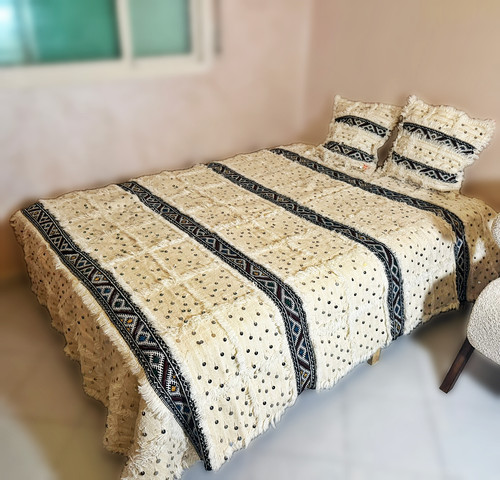Blanket bed cover berber wool - blanket,