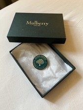 Mulberry Green Pin Badge Boxed With Tissue Paper