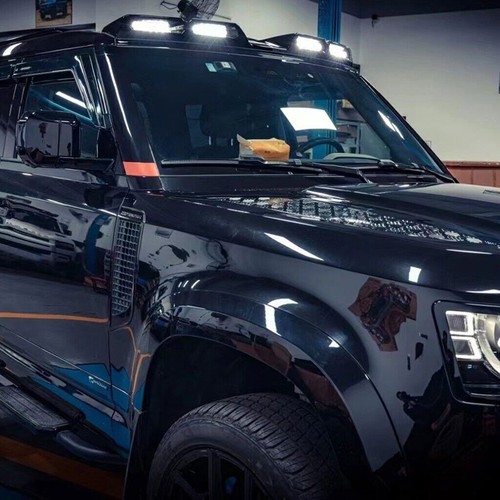 Gloss black led drl roof - black,