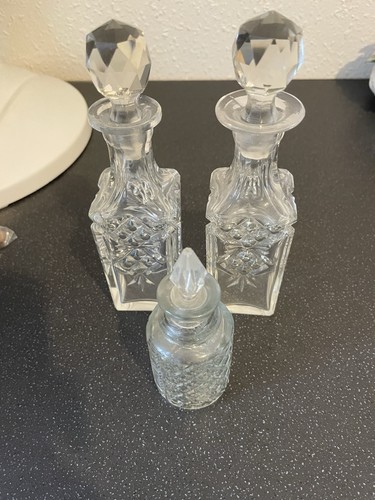 Crystal scent bottles - bottles, x