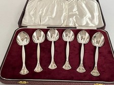 CASED SET OF 6 SILVER PLATED