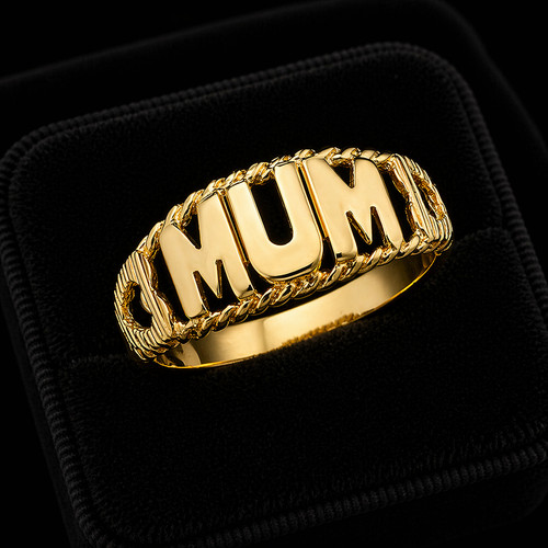 Mum ring 9ct - yellow, gold
