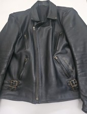 Bikers Paradise Cowhide Leather Jacket dark Brown  black- Size 44/46 vintage 