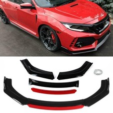 For Honda Civic 2010-2020 Front Bumper Lip Spoiler Lower Splitter Gloss Black BT